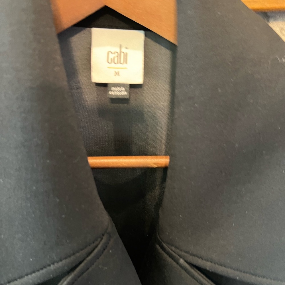 Cabi Ponte Classic Black Double-Breasted Women's Peacoat - Picture 3 of 4